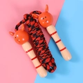 Corda per saltare in legno per bambini con manico a coniglio arancione e corda intrecciata - Stile Orso N. 4 (5316293072807)