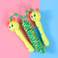 Corda per saltare in legno per bambini con manici a insetto giallo e corda verde - Stile Ragazza N. 5 (5316293072808)