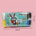 Ultralight 24-color modeling clay set for kids with creative cartoon rabbit packaging - 24 Colors (HW-1652)