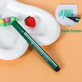 Dark green triangular watercolor marker with fiber tip and smooth ink stroke - Dark Green