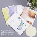 Artistic notebook set with whale illustration and lined pages for office use, size 25x18.5cm - Fresh Nature Style (Model A)