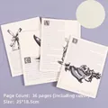 Set of 36 vintage illustration notebooks for students featuring windmill and butterfly designs - Vintage Illustration Style (Pen Model)