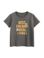 Donkergrijs kinder-T-shirt met gele retro hondencamping-graphic en letteropdruk - 90cm / donkergrijs