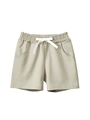 Kids breathable mesh cotton casual shorts in beige with elastic drawstring waist - 90cm / Khaki