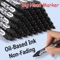 Deep black permanent marker pen 701, thick waterproof oil-based ink for logistics - Permanent Black Oil-Based Marker