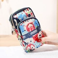 Three-layer cartoon animal print mini phone bag with fashion ribbon and zipper detail - Colorful Cartoon Animals (6)