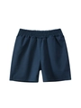 Quick-dry navy blue kids sports shorts with comfortable elastic waistband for summer - Sapphire Blue