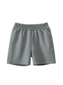 Kids quick-dry elastic waist shorts in dark gray, lightweight summer casual beach wear - 90cm / Gray