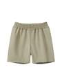 Quick-dry olive green kids leisure shorts with elastic waistband for summer casual wear - 90cm / Khaki