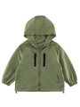 Olive green hooded windbreaker jacket for toddler boys with multiple zip pockets - Army Green / 100cm