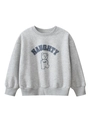 Felpa grigia da bambino in pile con girocollo e stampa dell'orso Naughty - 90cm / Grigio Melange