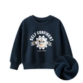 Sweat-shirt bleu foncé en polaire pour enfants avec motif robot et doublure chaude - 90 / Bleu foncé