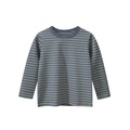 Toddler long sleeve t-shirt with dark grey and neon green stripes and crew neck - 90cm / Grey/Yellow Stripes(XLC3300)