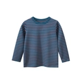 Toddler boy long sleeve t-shirt featuring classic blue and orange horizontal stripes - 90cm / Royal Blue/Red Stripes(XLC3300)