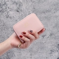 Pink zip-around accordion card wallet for women with golden Forever Young logo - Pink