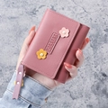 Petit portefeuille rose poudré pour femme avec décor floral et étiquette Forever - Rose foncé