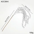 Branche de baies argentées de 50cm avec paillettes pour décoration de Noël - Argenté