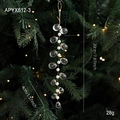 Grappe de raisin en acrylique transparent avec perles blanches sur un sapin de Noël festif - Pendentif Grappe de Raisin Type I