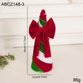 Addobbo a forma di caramella in velluto rosso e verde con fiocco per albero di Natale - Albero di Natale Grande