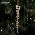 Transparente Acryl-Trauben-Weihnachtsdeko mit 22 cm Länge und feinem Glitzereffekt - Stil G