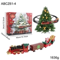Tren eléctrico de Navidad con función de spray y vías para decorar árboles - Juego de 52 Piezas de Spray de Navidad (Tren Estilo A)