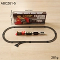 Set de tren de vapor retro con locomotora roja clásica y vía en forma oval - Serie Retro Clásica (Tren Estilo B)