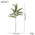 Rama de pino artificial con cono, agujas verdes, 48cm de altura para decoración - Estilo A (ACC37-1)