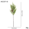 Rama de pino navideña artificial con agujas y piña de 45cm para decoración de hogar - Estilo B (ACC37-12)