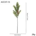 Rama de pino artificial con agujas y piña, altura 45cm para decoración navideña - Estilo C (ACC37-13)