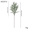 Artificial Christmas frosted pine branch with red berries 65cm long for DIY decor - Snowy Cypress Branch (ACC37-2)