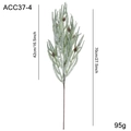 Artificial snowy pine branch with cedar leaves and small cones, 70cm Christmas decoration - Cedar Branch With Pinecones (ACC37-4)