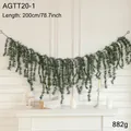 Artificial 200cm green pine needle garland with cones for festive wall decor - Green Garland