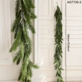 Künstliche 180cm grüne PE-Tannennadel-Girlande für Weihnachts- Wand- und Türdeko - 1.8M Smaragdgrün Basisstil (AGTT20-3)