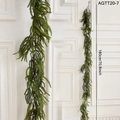 180cm artificial cedar vine hanging decoration in vivid green PE for Christmas decor - 1.8M Emerald Green Cedar Style (AGTT20-7)