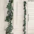 Artificial 180cm frosted pine needle garland with natural pinecones for holiday decor - 1.8M Frosted Green With Pine Cones (AGTT20-9)