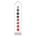 Vertical wall tapestry showing nine lunar eclipse phases with elegant bottom tassels - Standard Size / White Base Cold Tone Moon Phases (Style 1)