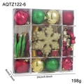 Coffret de 24 boules de Noël assorties en rouge, vert, doré et argent brillant - Grand Ensemble de Boules de Noël Mélangées Multicolores (AQTZ122-6)