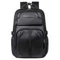 Mochila negra de gran capacidad para hombre con múltiples compartimentos con cremallera - Negro
