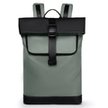 Zaino impermeabile verde salvia e nero con patta a fibbia per viaggio e scuola - Verde Menta