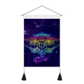 Colorful mandala elephant tapestry with starry sky background and black tassels - 35x50cm / Colorful Elephant Mandala (Style 1)