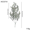 Ramo di pino artificiale innevato con pigne naturali 75cm per decorazioni natalizie - Ramo Innevato Grigio-Verde con Pigne (ACC37-8)