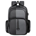 Zaino business minimalista con porta USB e spallacci ergonomici per viaggio o ufficio - Grigio