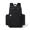 Zaino da trekking nero 25L con cinghie tattiche e design multi-tasca funzionale - Nero