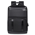 Zaino da lavoro espandibile nero con porta USB e scomparto per laptop - Nero