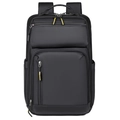 Business Laptop Rucksack aus schwarzem Oxford-Stoff mit gepolsterten Tragegurten - Schwarz