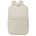 Minimalist beige travel backpack with USB charging port for men and women - Off White