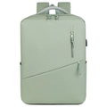 Zaino porta PC verde menta impermeabile con porta USB e tasche multifunzionali - Verde