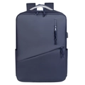 Zaino porta PC blu navy con porta di ricarica USB per laptop da 15,6 a 16,1 pollici - Blu scuro