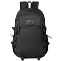 Waterproof large capacity outdoor backpack with laptop compartment and orange details - Black