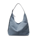 Große Hobo-Tasche aus Nylon in Morandi-Blau mit verstellbarem Gurt und lässigem Design - Blau